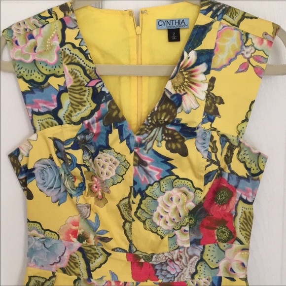 Cynthia Rowley Yellow Floral Prima Dress - Picture 3 of 6